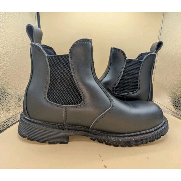 ZERVRTON Steel Toe Work Boots for Men,Slip-on Boots,Men's Industrial SZ 8 - Picture 3 of 12